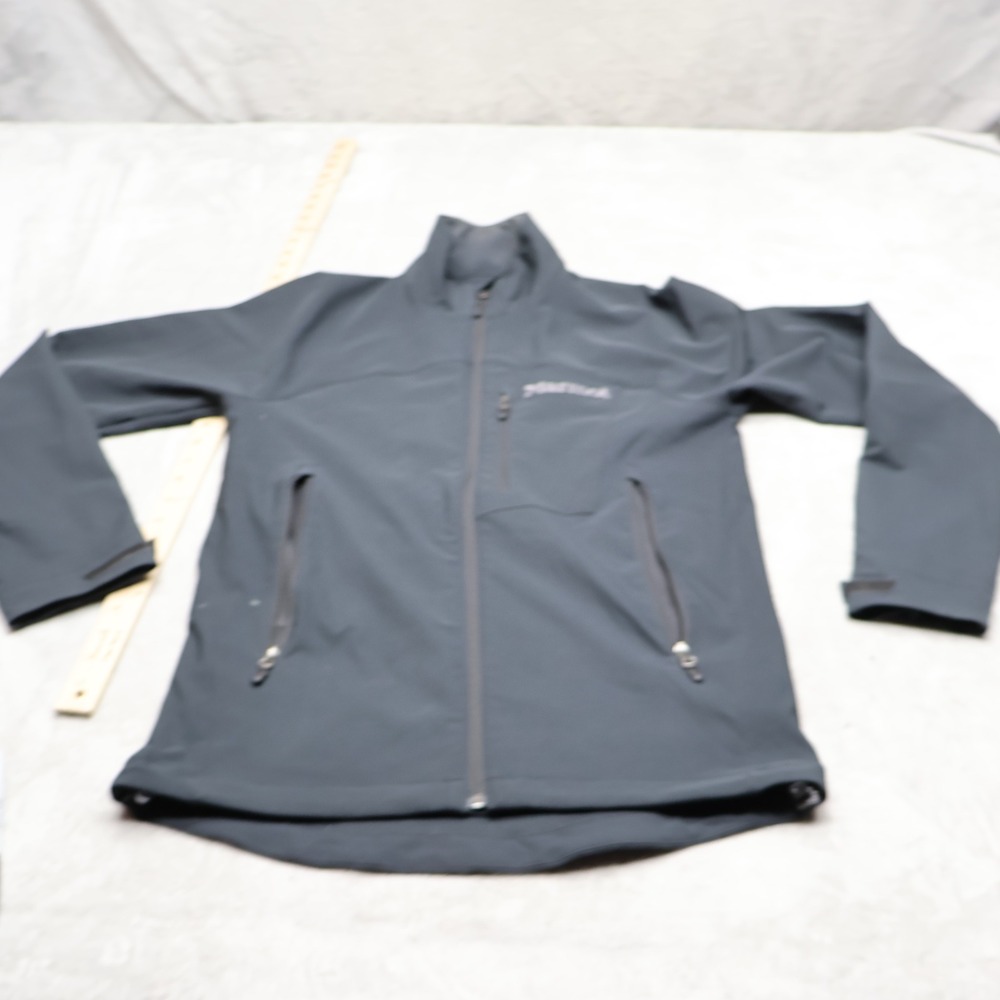 Marmot Tempo Jacket Men Small Black Softshell Wind Rain Full Zip Hiking Outdoor